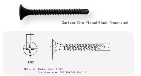 BUGLE HEAD SELF DRILLING SCREWS