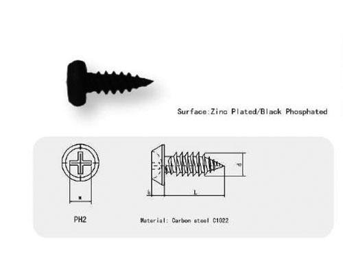 PHILLIPS RECESS SELF TAPPING SCREWS
